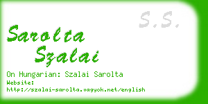sarolta szalai business card